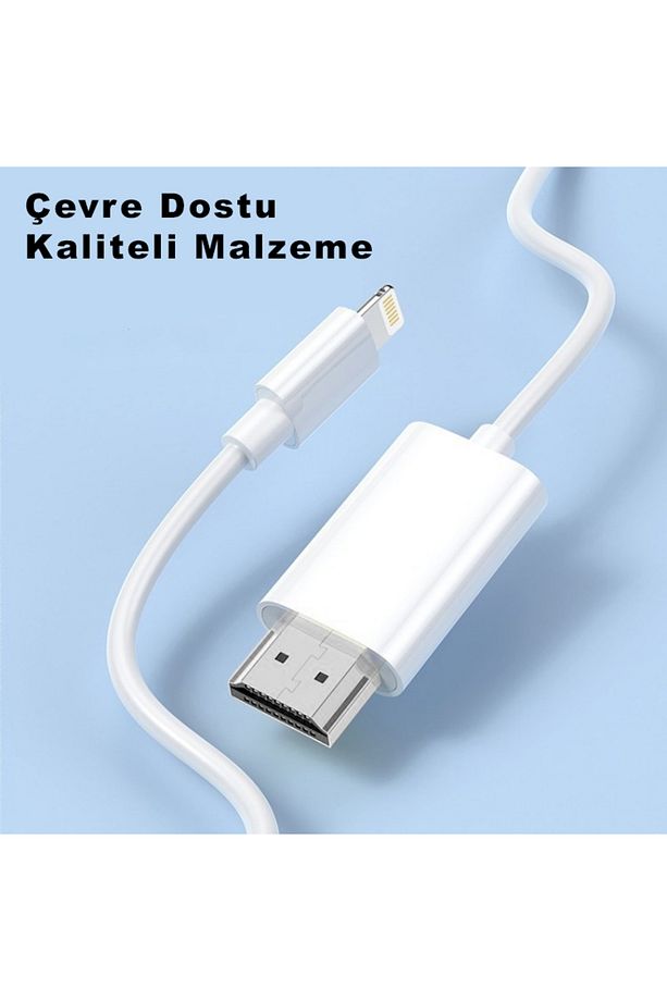 iPhone 11 12 13 14 Pro Max iPad 10.2 10.9 2 Mt Hdmi Görüntü Kablosu Ep-808H - 4