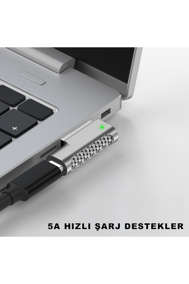 Type-c To Magsafe 2 Ile Uyumlu 85w A Kadar Destekli L Model Şarj Çevirici Adaptör - 6