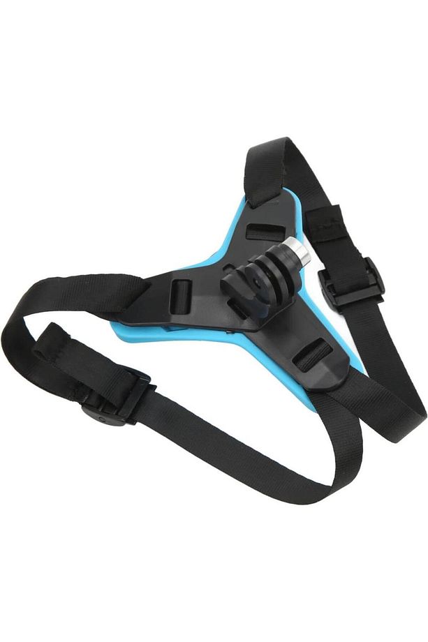 GoPro Aksiyon Kamera Kask Alt Çene Bağlantı Aparatı Pratik Mavi - 1