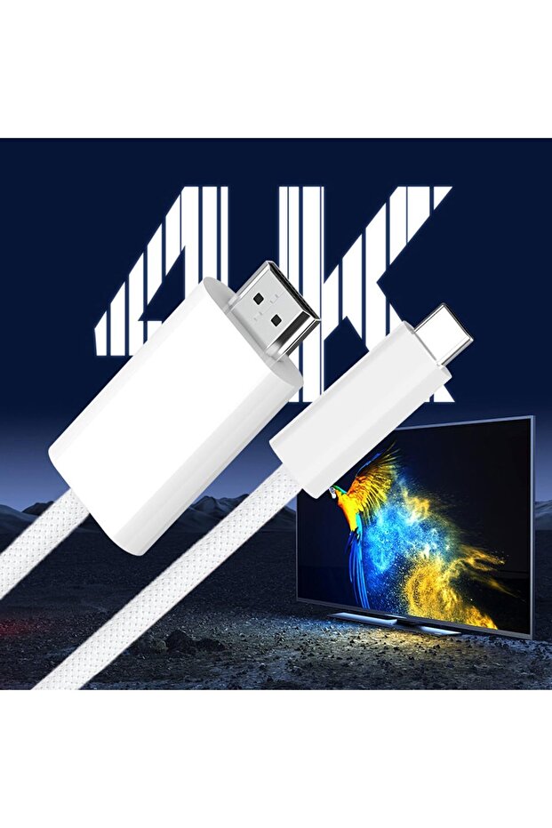 Type-C To Hdmi Hdtv Görüntü Aktarım Kablosu 4K 2K 60Hz 2 Metre - 3