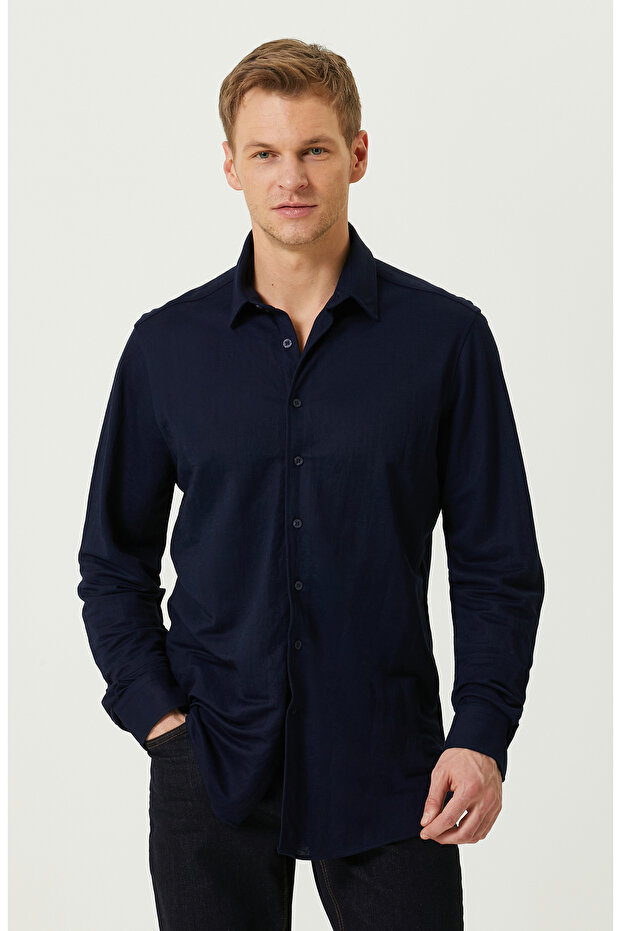 Lacivert Gömlek - 1