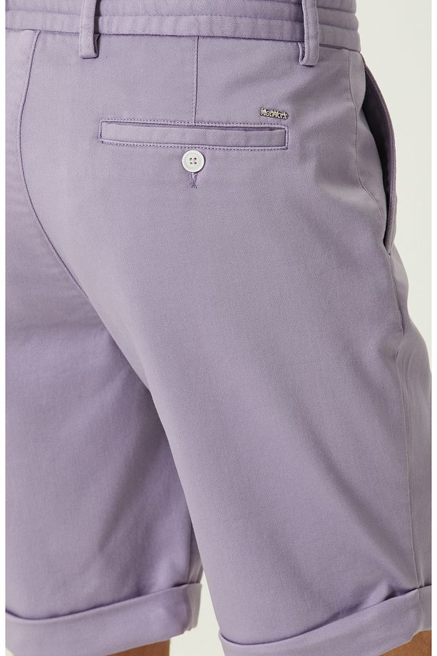 Lila Duble Paça Şort - 5