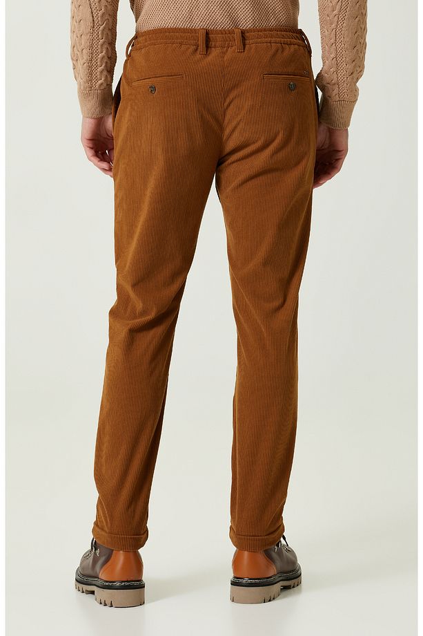 Duble Paça Camel Fitilli Pantolon - 3