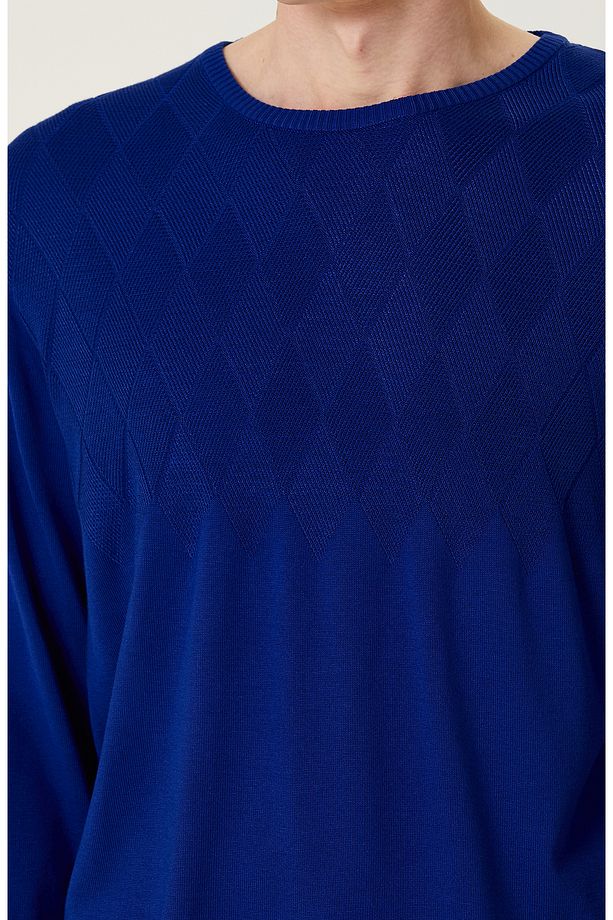 Saks Baklava Desenli Kazak - 6
