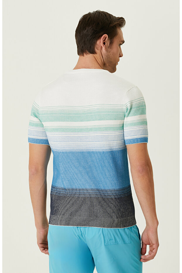 Mavi Çizgili Kazak - 5