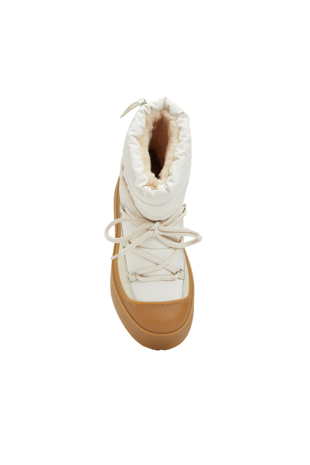 Açık Bej Kadın Deri Bot - 4