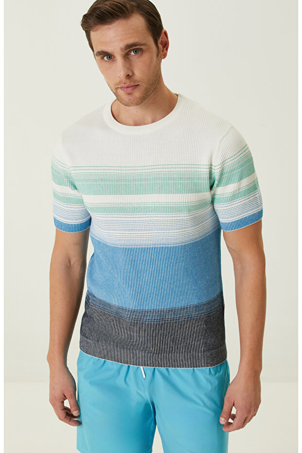 Mavi Çizgili Kazak - 2