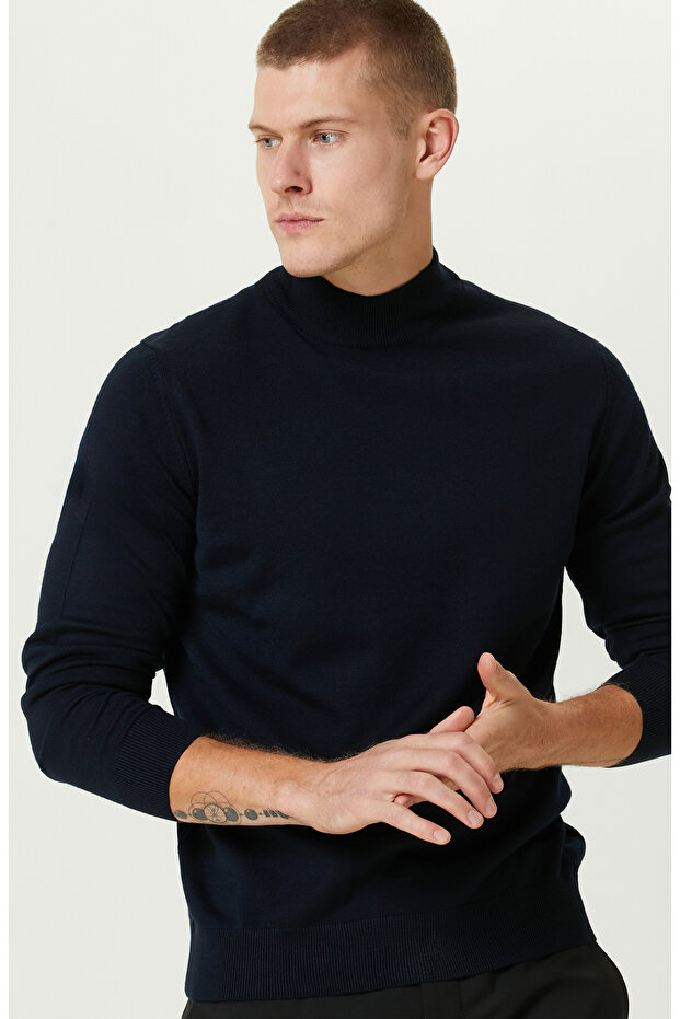 Lacivert Yün Kazak - 2