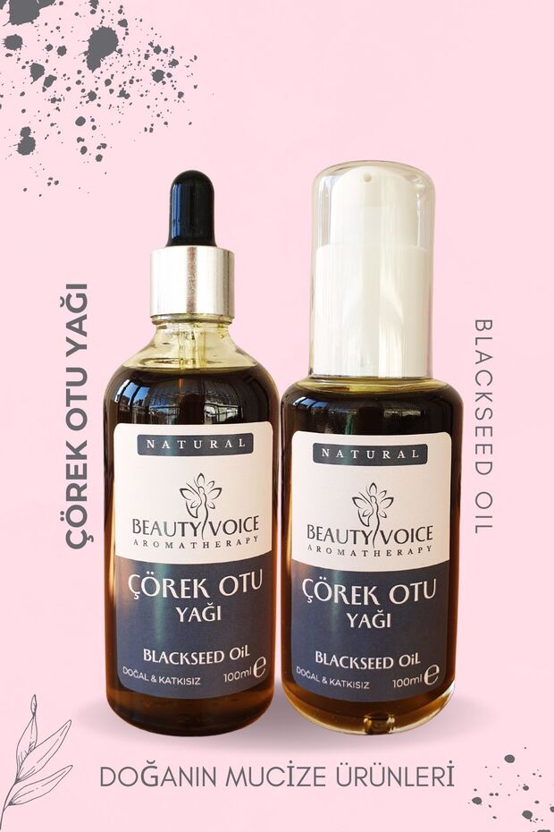 Additive-Free Black Cumin Oil 200 ml - Bottle with Lotion Pump and Dropper