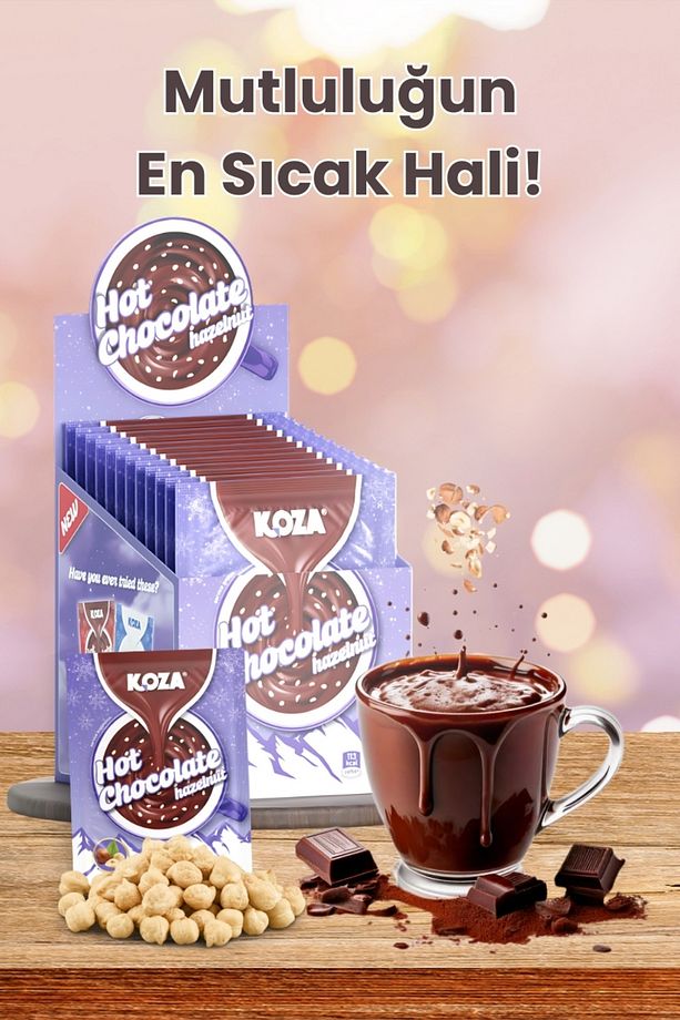 Tek Içimlik Premium Fındık Parçacıklı Sıcak Çikolata Aro. Içecek Tozu (12 STİCK) - 3