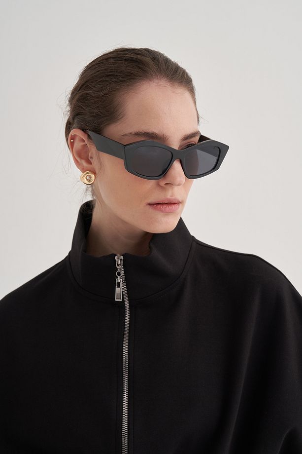 Kadın Çelik Örme Oversize Yelek Siyah - 3