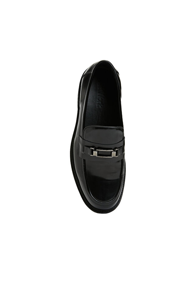 Siyah Erkek Deri Loafer - 4