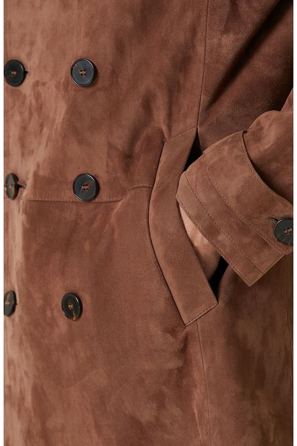 Limited Karamel Deri Pardösü - 8