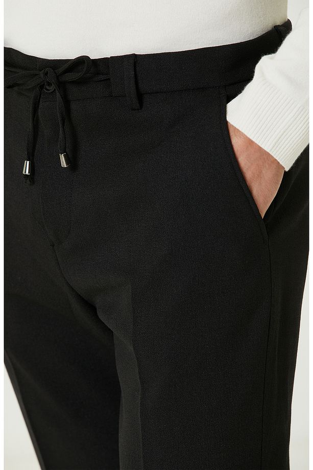 Siyah N-tech Jogger Diyagonal Pantolon - 4