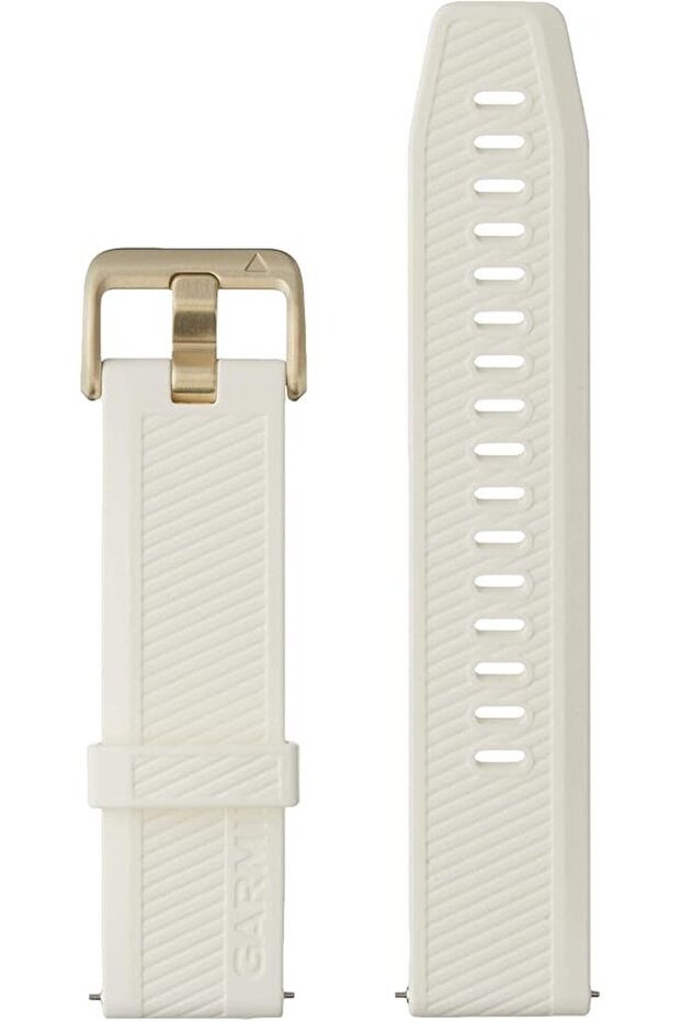 QUICK RELEASE BANDS (20 MM) WHITE WITH LIGHT GOLD HARDWARE