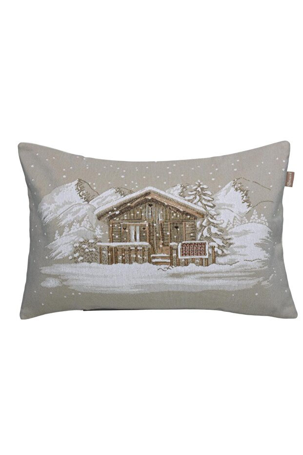 Winter Landscape Jacquard Woven Goblen Decorative Kirlent 35*55