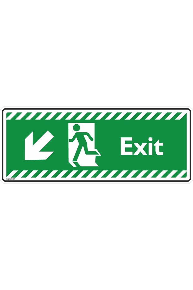 30X12 Cm/ 5 Pieces Phosphorescent Composite/Exit Left down Arrow
