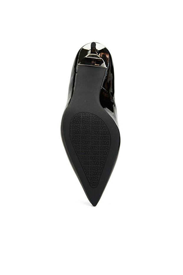 Siyah Deri Stiletto - 5