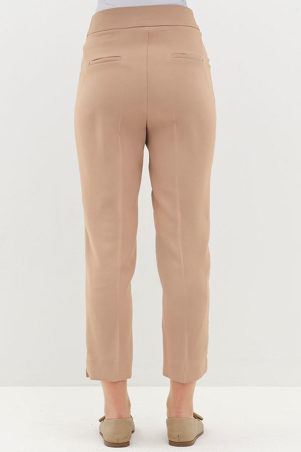 Yüksek Bel Basic Pantolon - Bej - 6