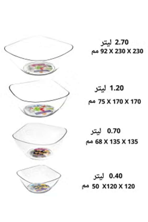 Spain Plastic Bowl Set 4 Pcs - 2