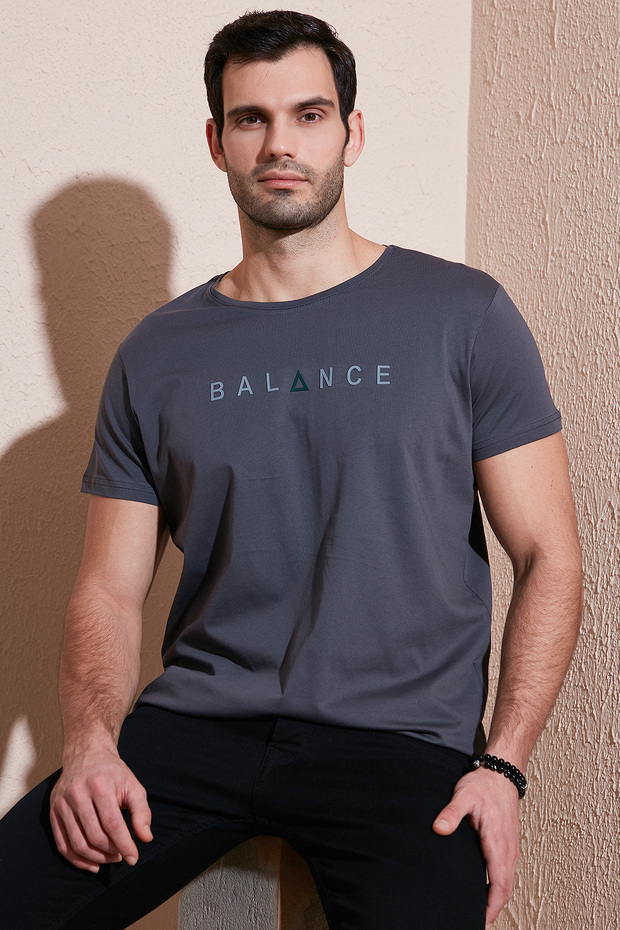 Cotton Slim Fit Crew Neck T Shirt Men's T SHIRT 541BALANCE