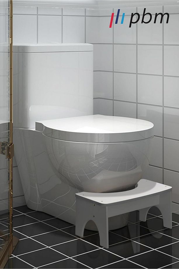 Yetişkinler için MDF Tuvalet Taburesi, Kaymaz Sağlam Banyo Tuvalet Klozet Taburesi - 8