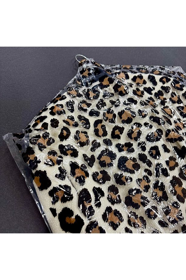 Askılı Elbise Poşeti,Naylon Poşet,Kuru temizleme Poşet-Leopar Desenli 60x90cm-15 Adet - 3