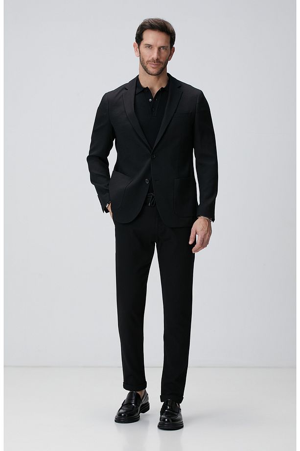 Siyah Jogger Pantolon - 1