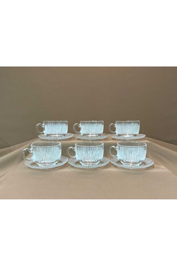 12 Pcs Handmade - Glass Tea & Coffee Cup Set