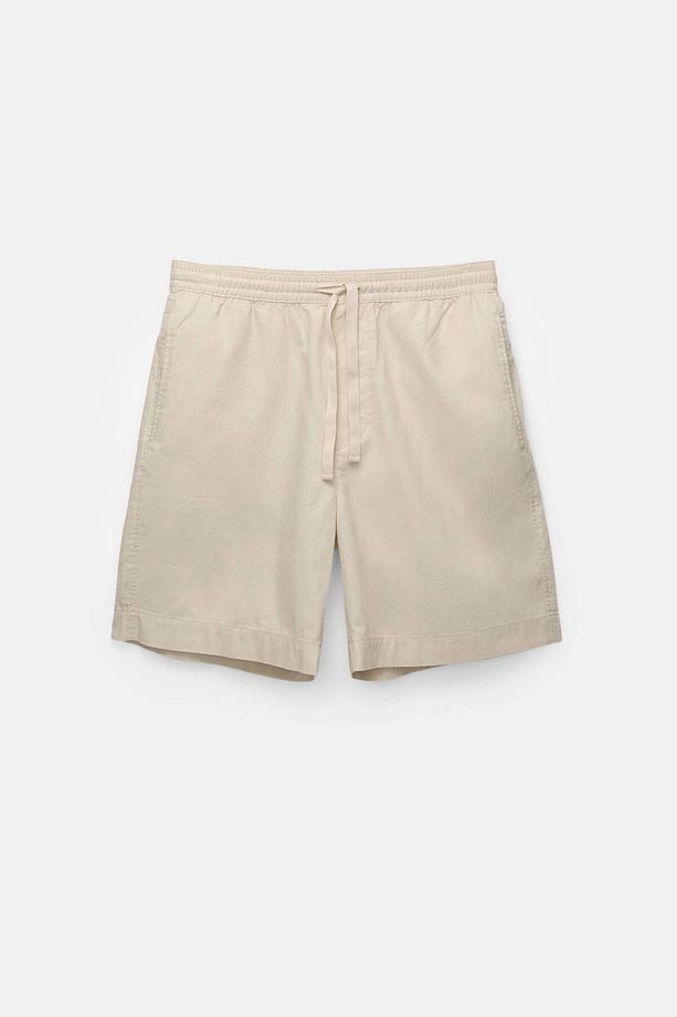 Keten karışımlı jogger bermuda şort - 6