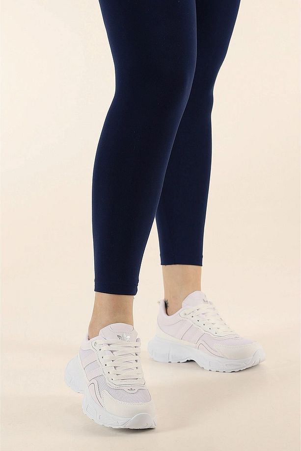 Kadın Yüksek Taban 4 CM Yazlık Fileli Hafif Rahat Taban Sneaker Kalın Taban Spor Ayakkabı - 2
