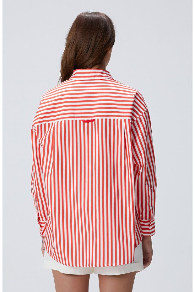 Kırmızı Çizgili Gömlek - 5