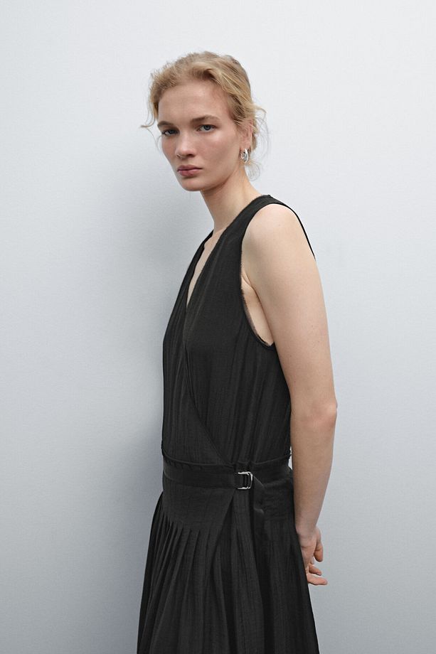 Pilili midi elbise - 3