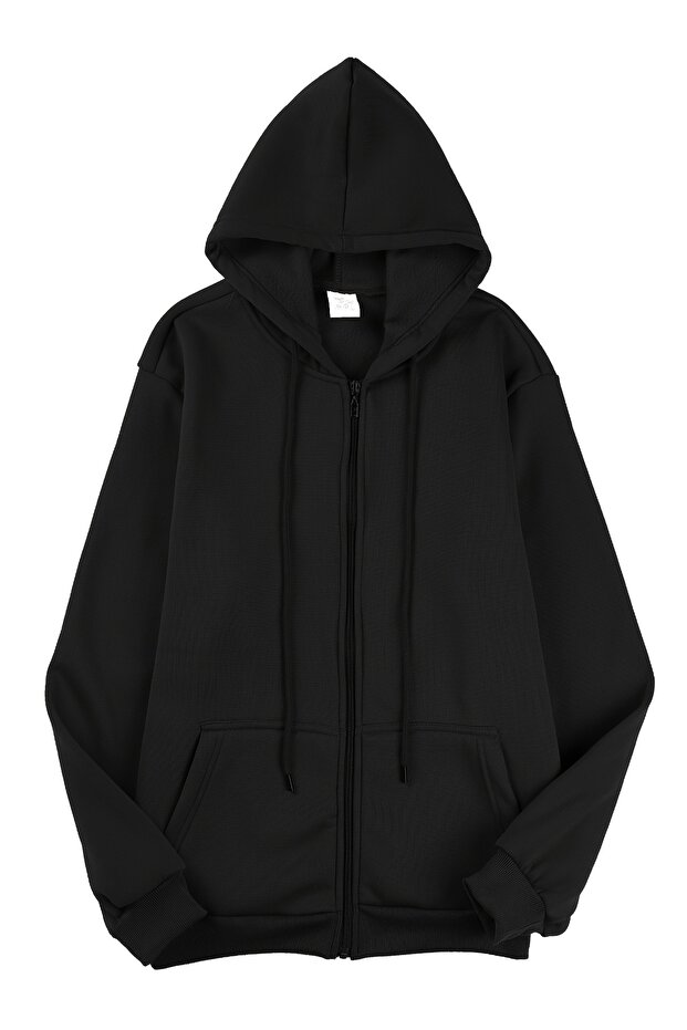 سترة صلبة بسحاب - راحة وأناقة من القطن والبوليستر - 1