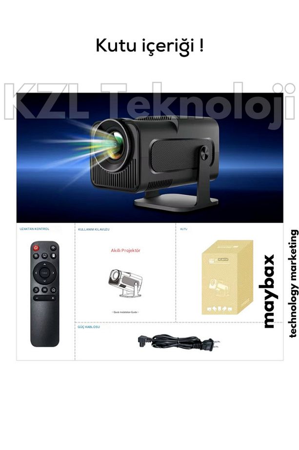Taşınabilir Mini Android Projeksiyon Sinema Projeksiyon Cihazı 150inç Wifi Bluetooth Ekran Yansıtma - 8