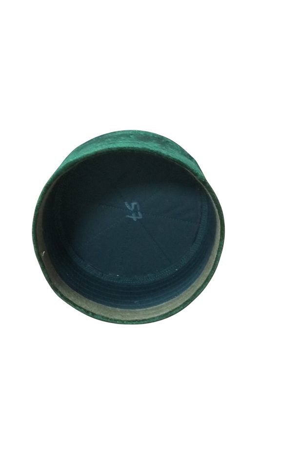 Tuğralı Yeşil Keçe Takke,tuğralı Takke,yeşil Takke,kalıplı Takke,sarıklık Takke,takke, T054 - 8