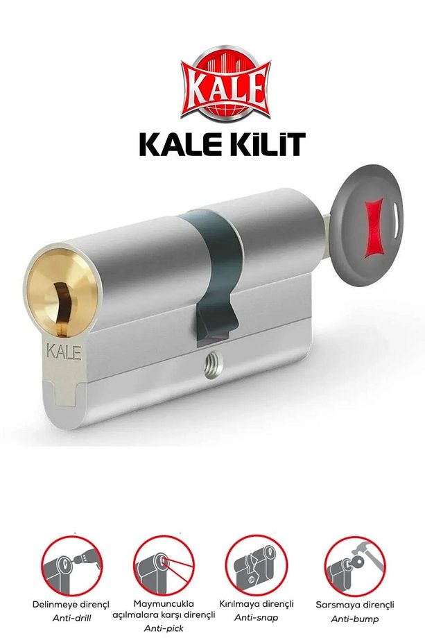 Kale 264 CEC Tüpten Şifreli Yüksek Güvenlikli Silindir 2'li Set - 5