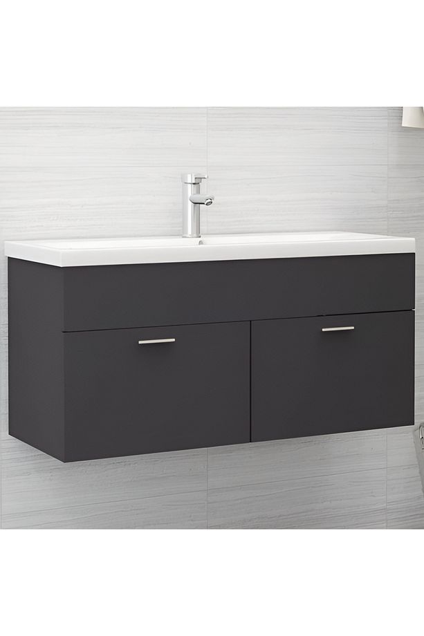 Suntalam kapaklı lavabo dolabı (ANTRASİT) - 1