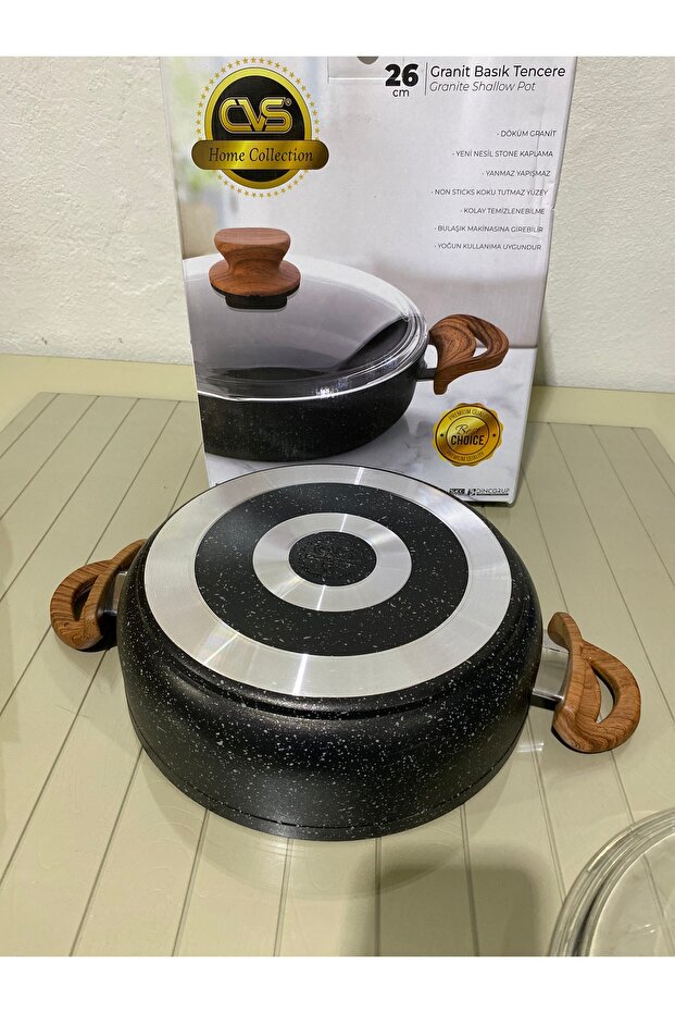 Granit Basık Tencere 26cm - 3