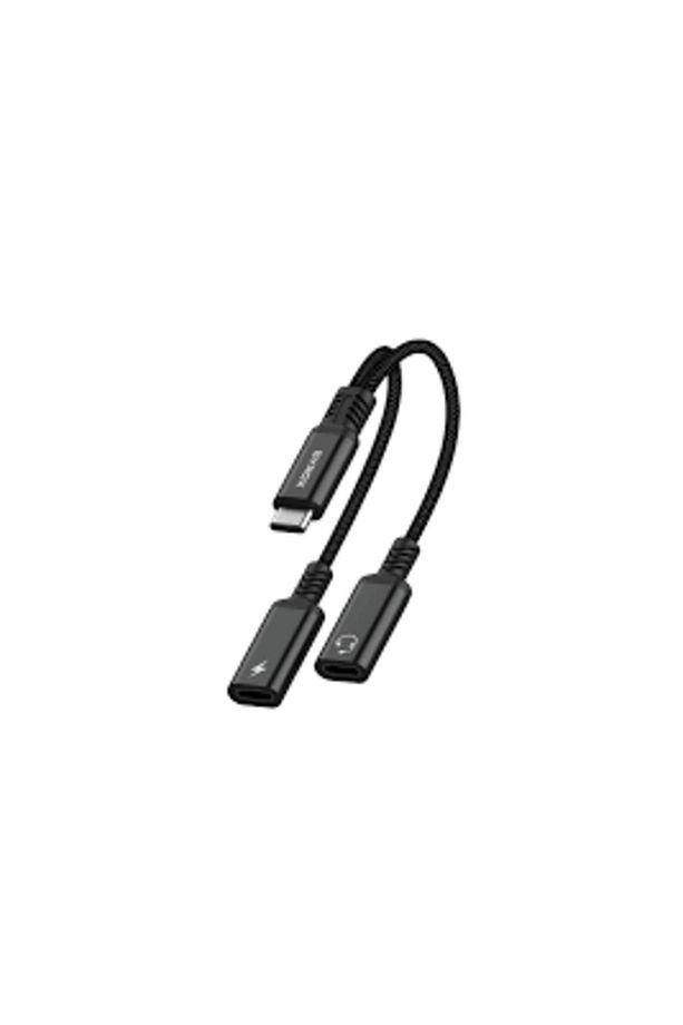 TYPE-C CONVERTER, Type-C to 1x Şarj & 1x Kulaklık (Aux), 2’si 1 arada adaptör kulaklık ve şarj - 1