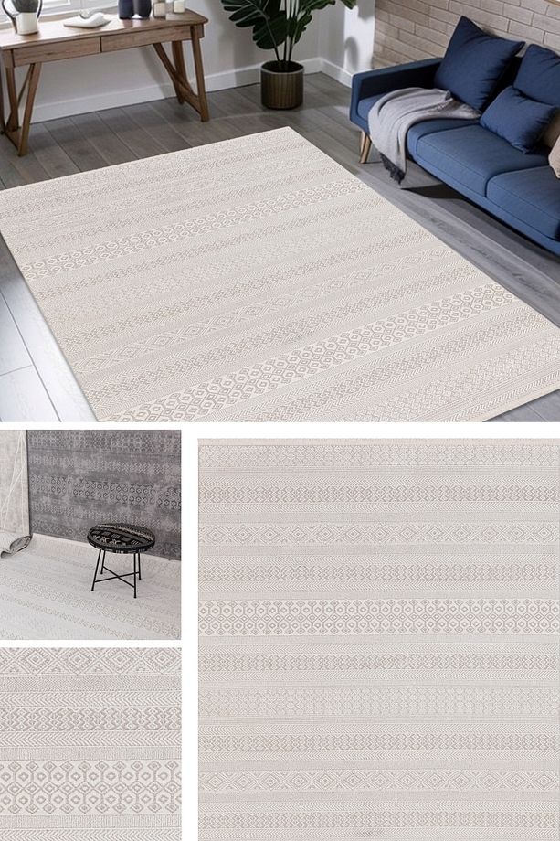 Modern İskandinav Kesme Sık Dokuma Yumuşak Dokulu Salon Mutfak Koridor Yatak Odası Makine Halısı - 1