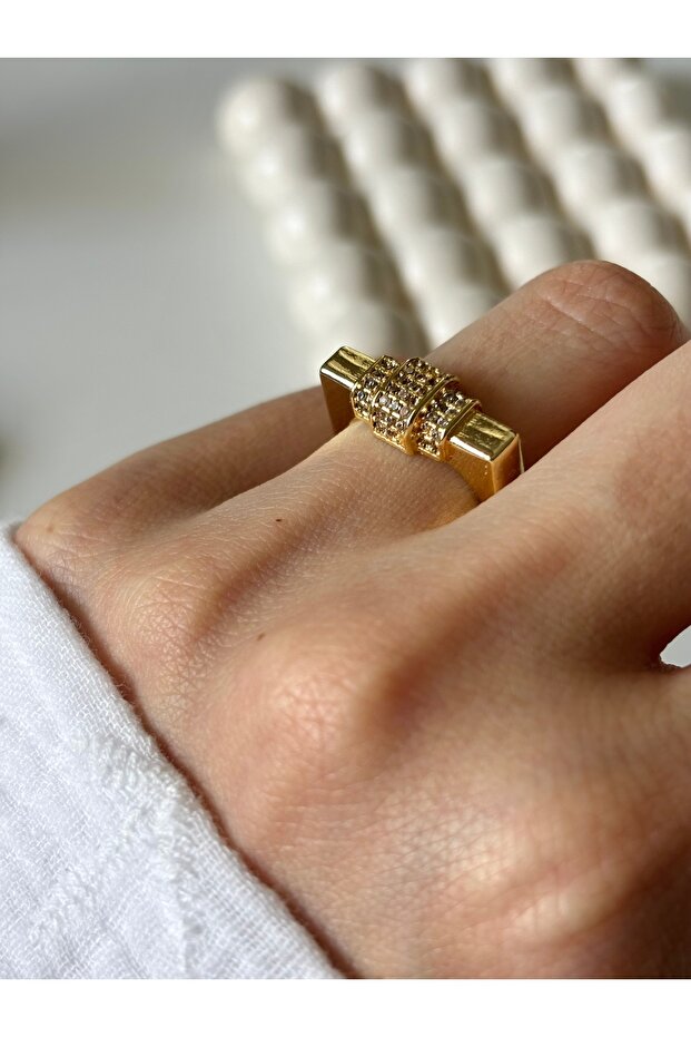 Adjustable Crystal Stone Ring - 4