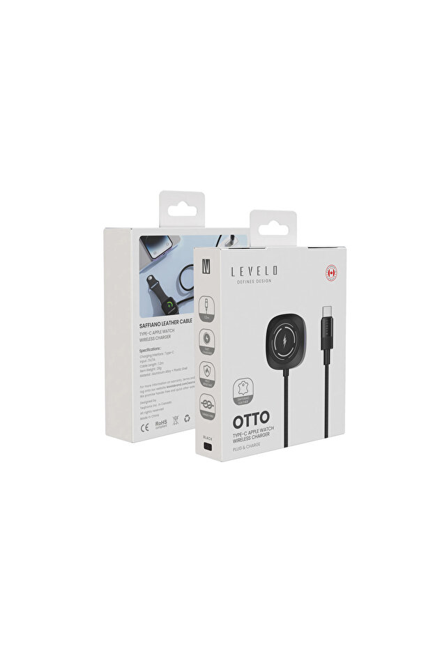 Otto Type C Apple Watch Wireless Charger 1.2M Cable - Black