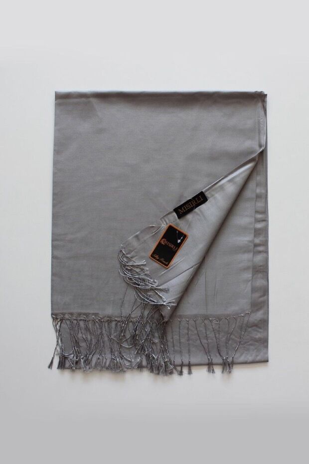 شال شرنقة مصرية رمادية - 1