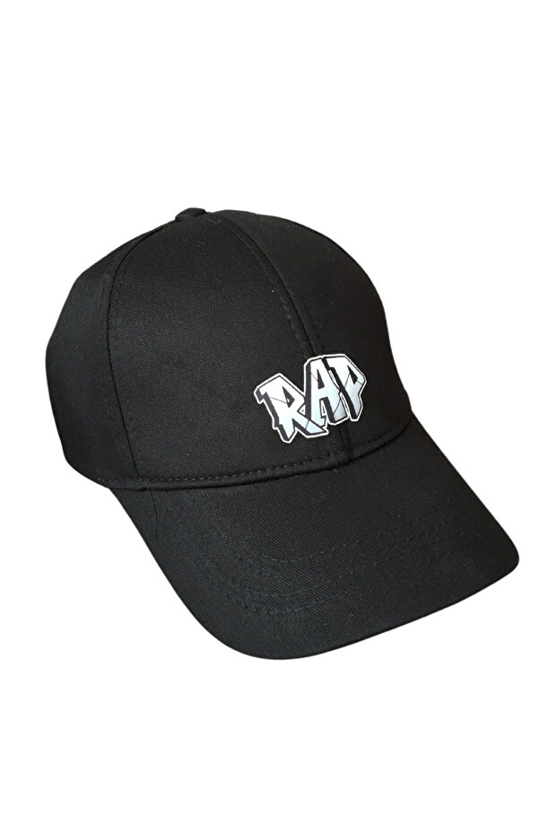 Rap Printed Men's Black Hat Unisex Baseball