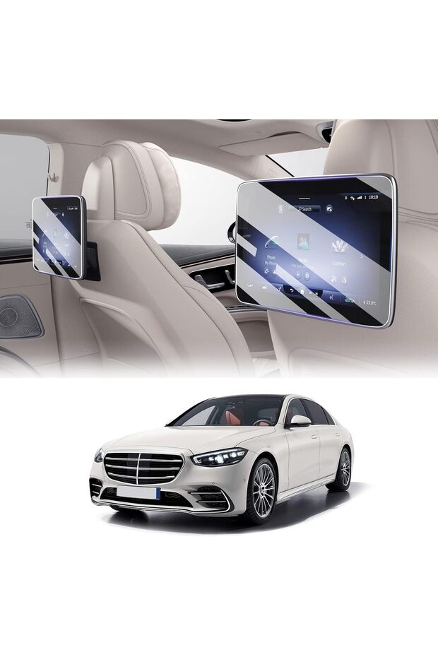 Mercedes S Series Compatible 2021-2026 Model Rear Seat Tv 2 Pieces 9H Nano Screen Protector
