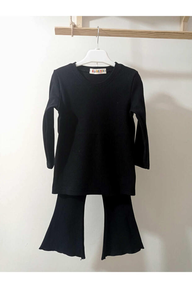 Cotton Spanish Leg Ribbed Girl's Suit