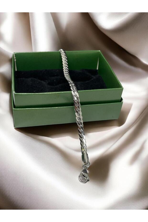 Exquisite Touch Silver Bracelet Stainless Steel Men's Bracelet