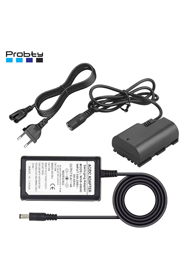 بطارية وهمية probty EU LP-E6 LP-E6N ACK-E6 DR-E6 DC Coupler AC Adapter لكاميرات Canon EOS 80D 70D