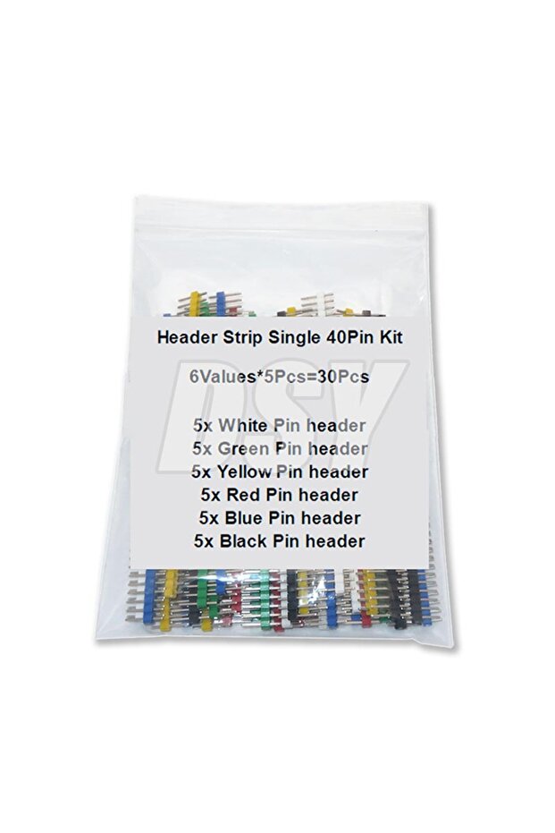 30PCS/LOT 40 Pin Breakable Pin Header 2.54mm Single Row Male Header Connector Kit PCB Pin Strip F...